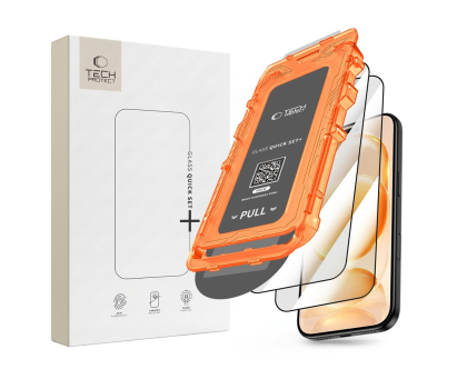 Szkło i folia ochronna Tech-Protect Szkło Hartowane Quick Set+ 2-Pack Do Iphone 17 Pro / 18 Pro